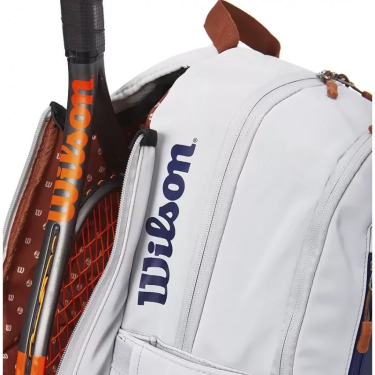 MOCHILA WILSON ROLAND GARROS PREMIUM BACKPACK OYSTER - Imagen 4