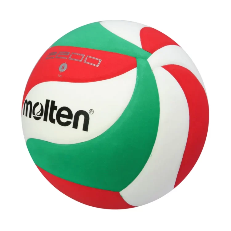 PELOTA PARA VOLEY MOLTEN #V5M-2200 SOFT TOUCH #5 BL/VR/RJ - Imagen 2